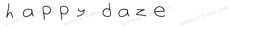 HAPPY DAZE字体转换